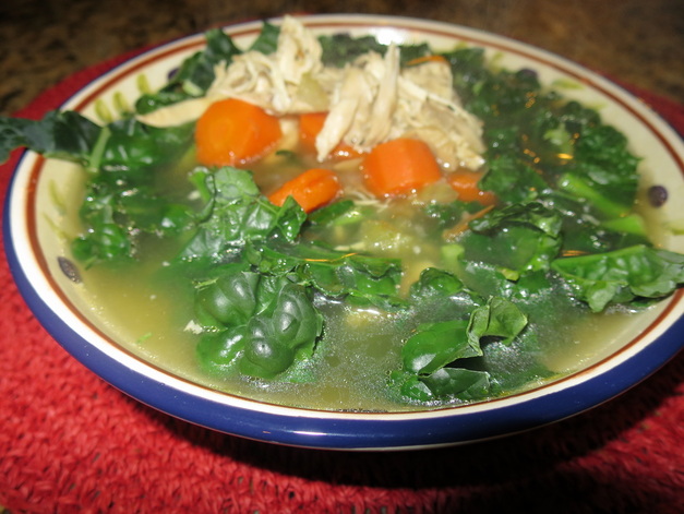 Homemade Chicken Soup with Fresh Kale Recipe