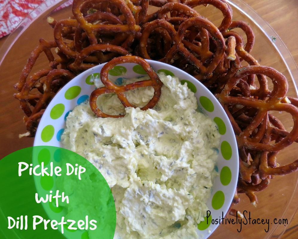 Pickle Dip with Dill Pretzels