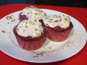 Red Velvet -Lentil and Beet Cupcakes
