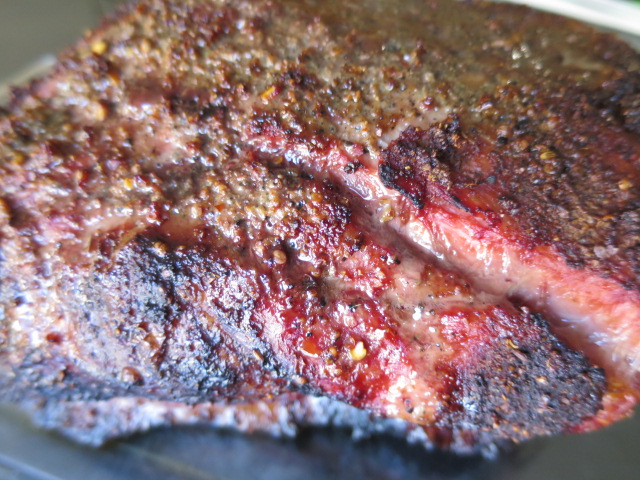 The pork shoulder straight from the Big Green Egg