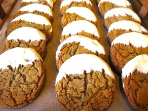 White Chocolate Dipped Gingersnap Cookies