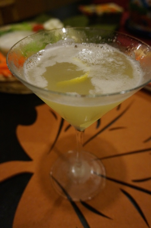 A ginger pear martini to get the party started.
