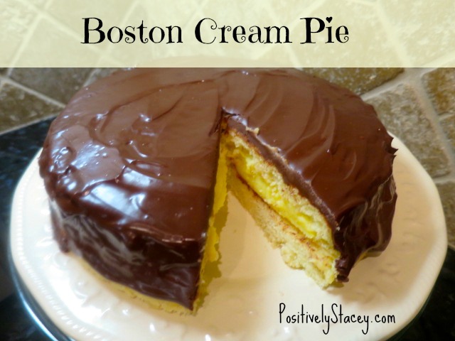 Boston Cream Pie Recipe - Positively Stacey