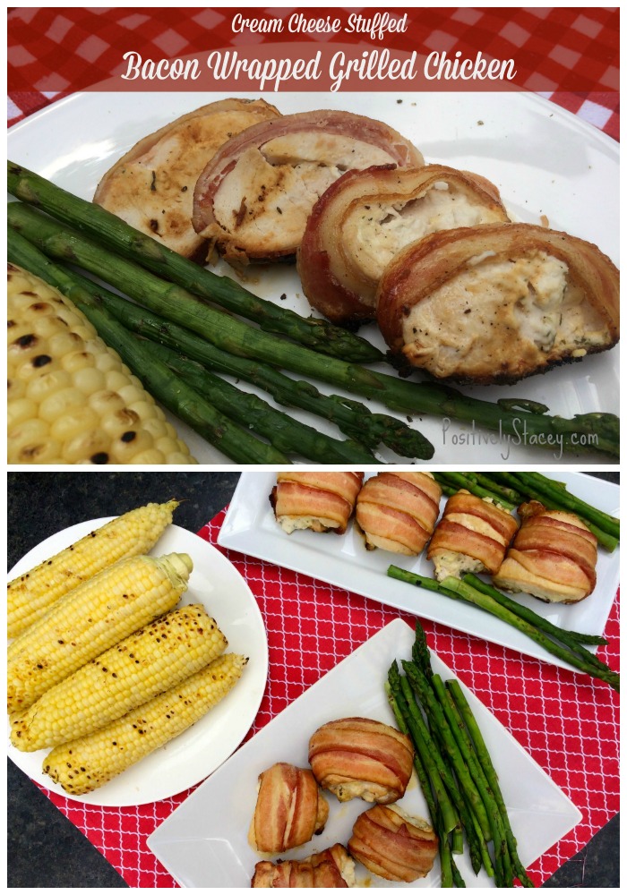 Cream Cheese Stuffed Bacon Wrapped Chicken Breast - this is delicious! It so so easy to put together and can even be prepped ahead of time.