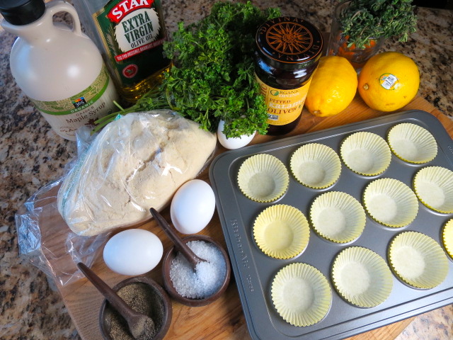 Olive, Lemon Zest, and Thyme Muffins Ingredients