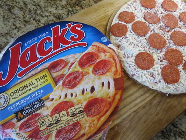 Jack's Pizza on the grill