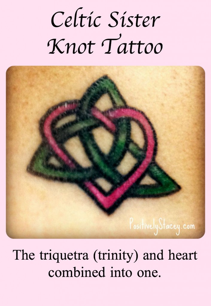I love this tattoo! It has so much meaning for me - strength, love, eternity, and my sister all rolled up into one!