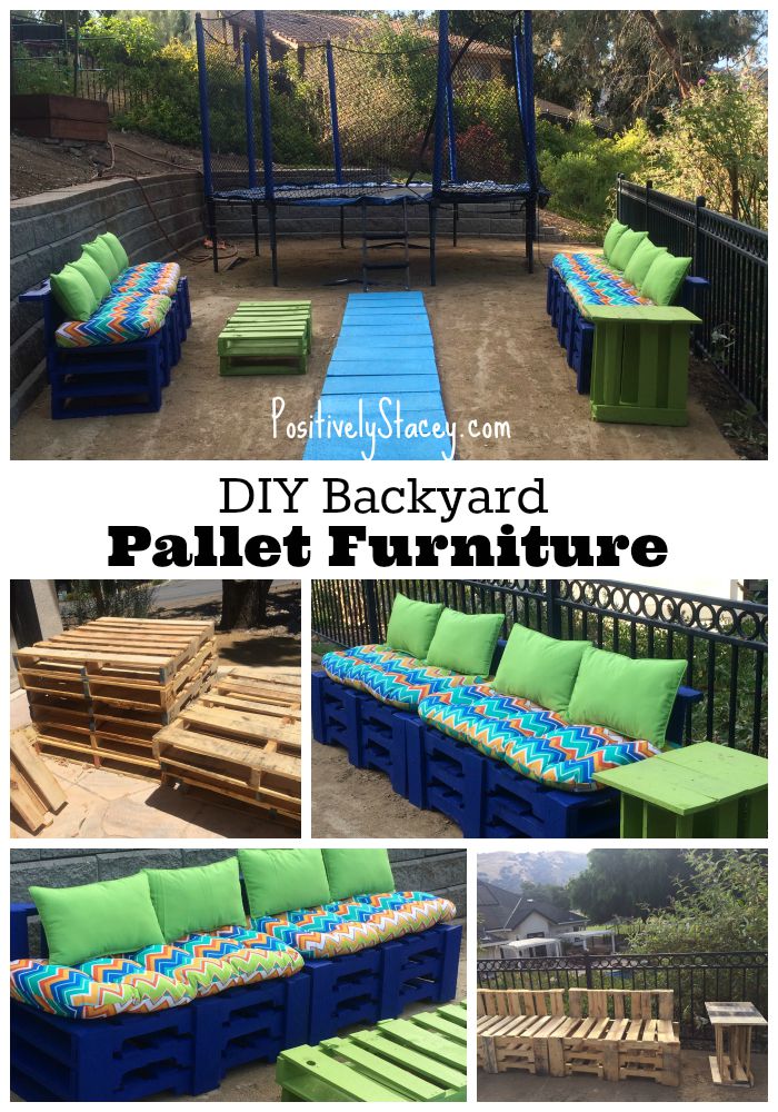 It is amazing what can be done with pallets! This DIY Backyard Pallet Furniture is so cool!