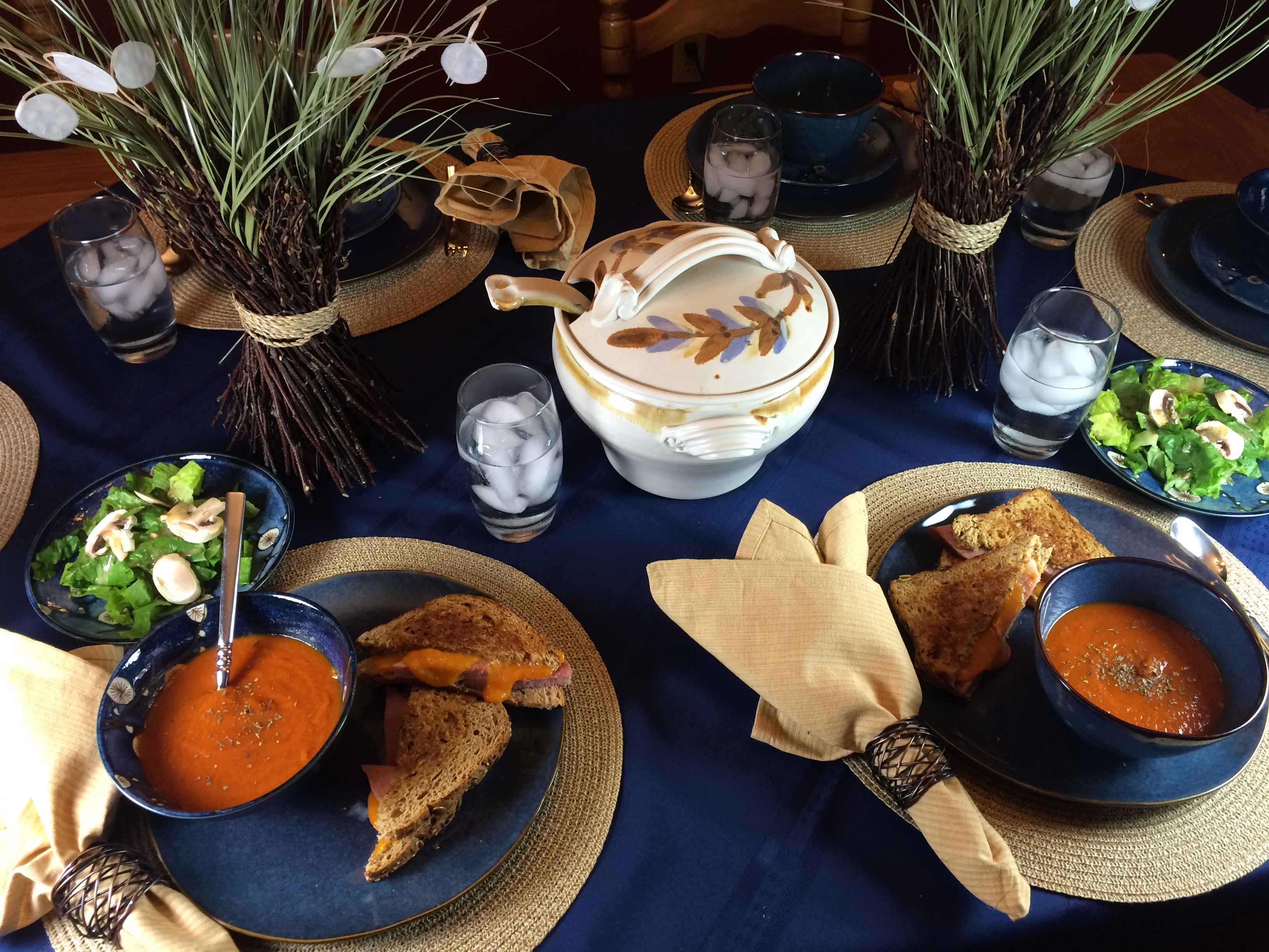 Thanksgiving Table with Food - Celebrations at Home