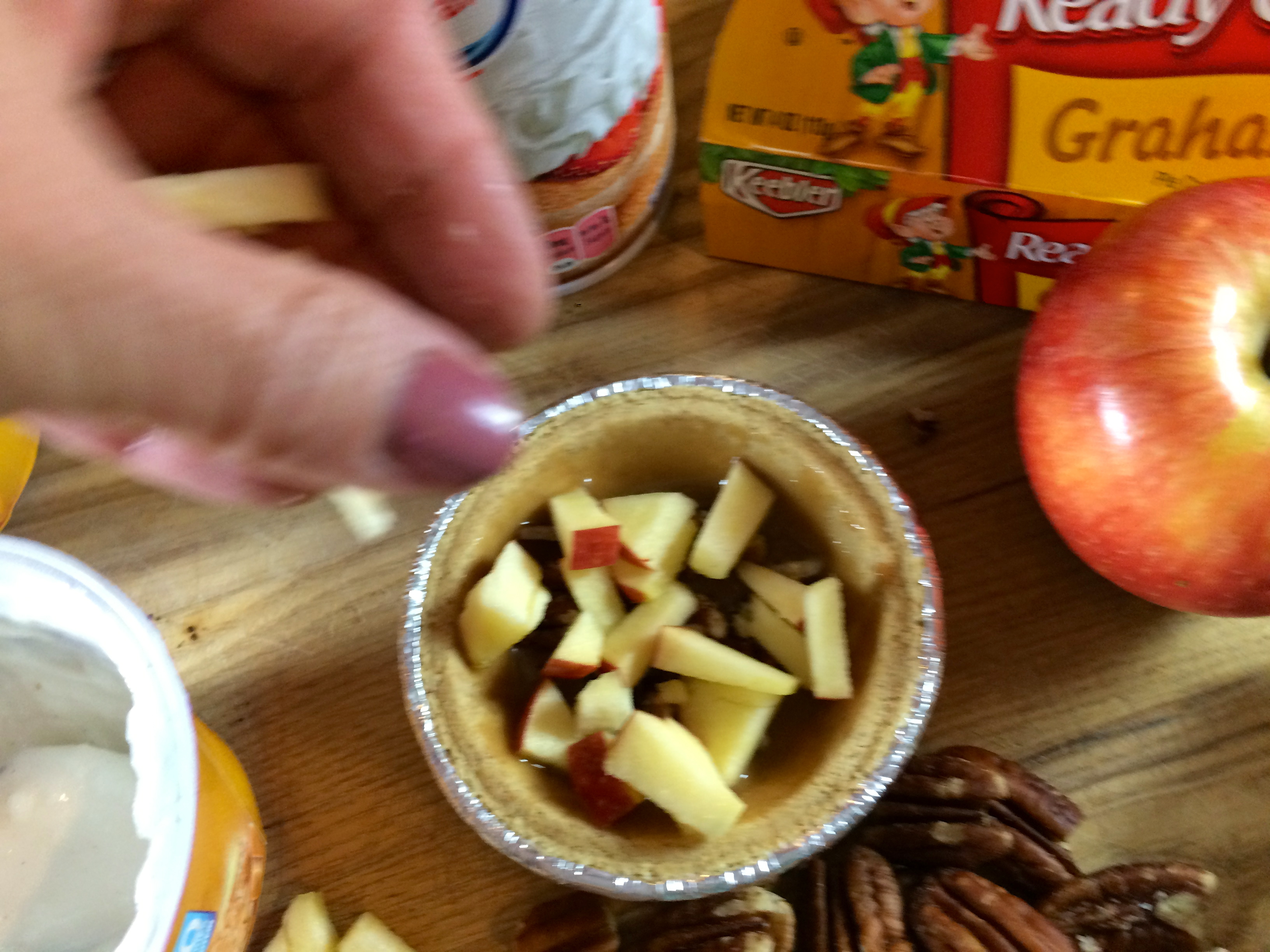 Caramel Apple Anytime Greek Yougurt Pie #EffortlessPies