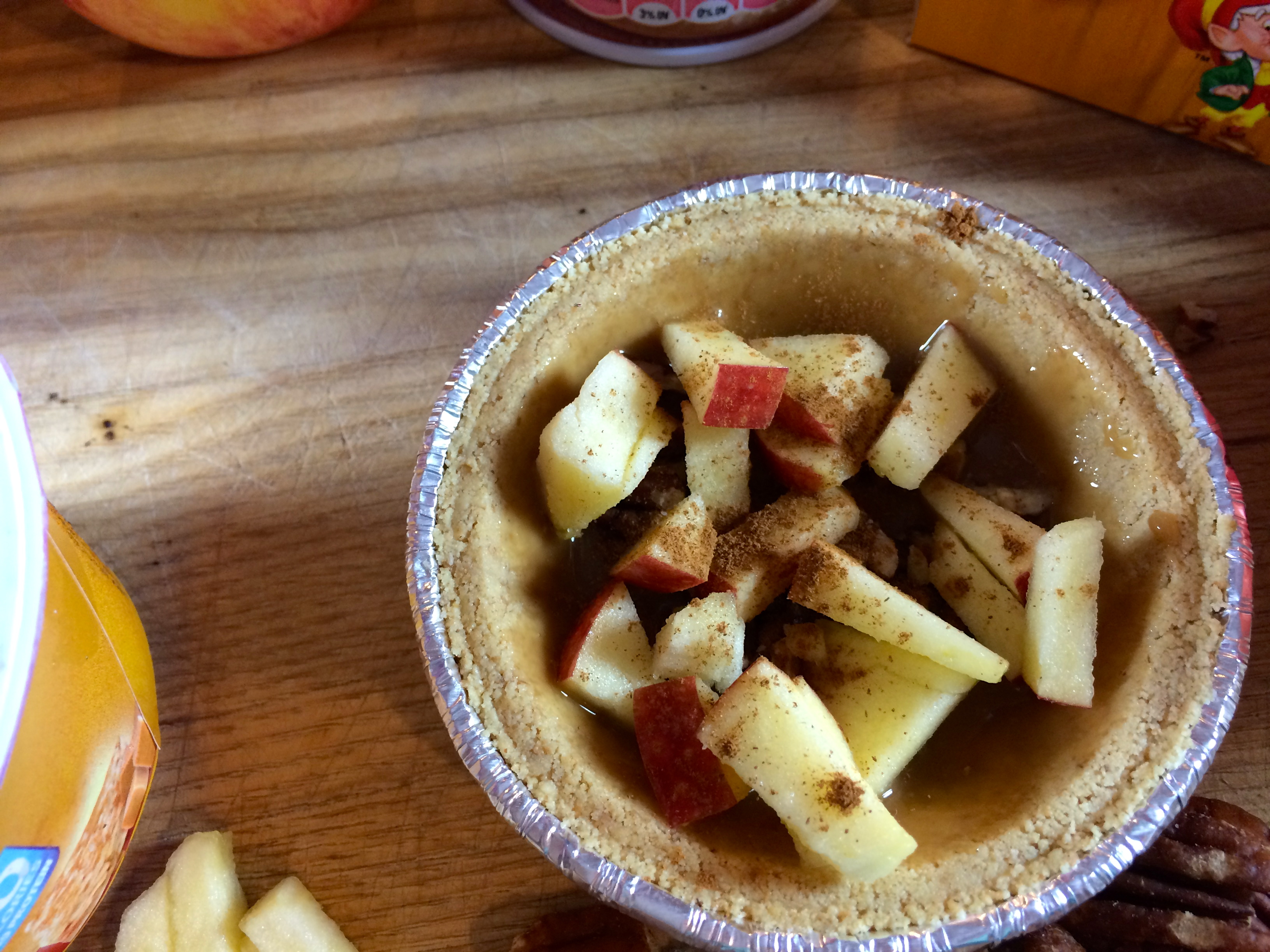 Caramel Apple Anytime Greek Yougurt Pie #EffortlessPies