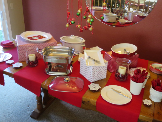 table and buffet set