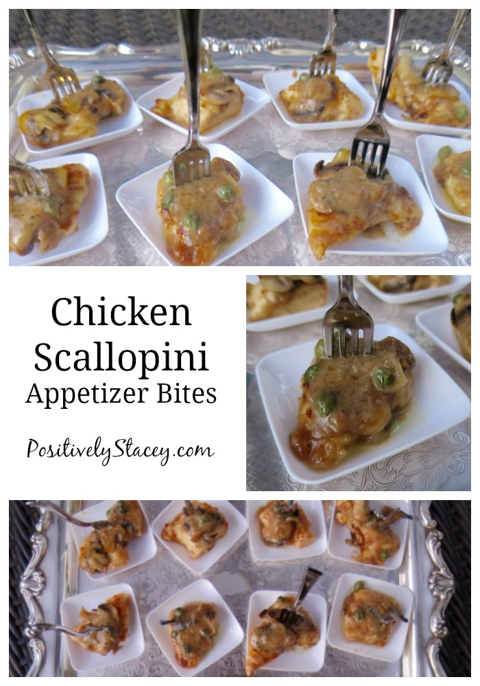 These Chicken Scallopini Appetizer Bites are beyond delicious! Wow, they taste amazing!