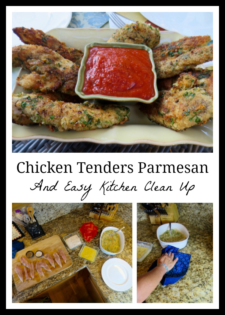Chicken Tenders Parmesan And Easy Kitchen Clean Up