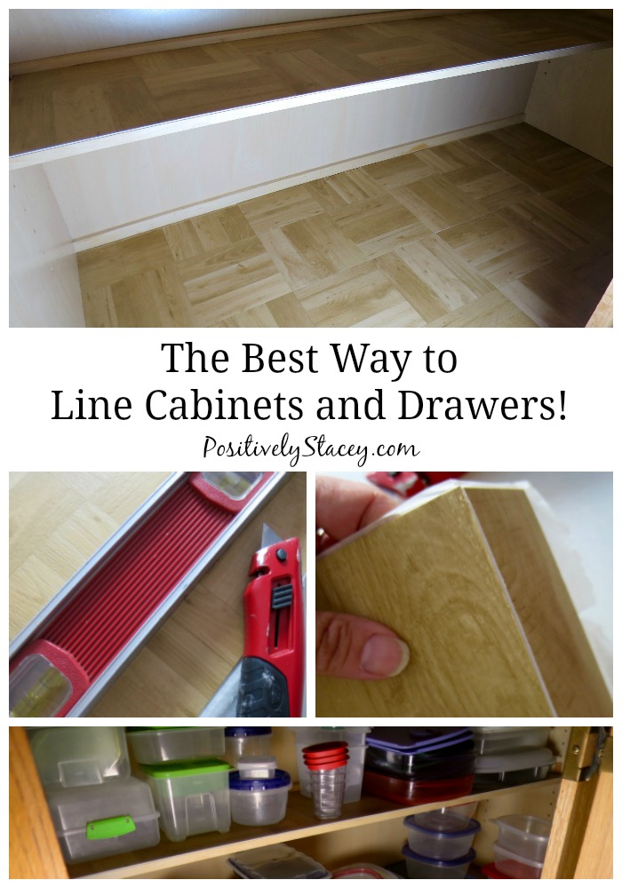 The Best Way to Line Cabinets and Drawers! This is how I have lined my kitchen cabinets since I first became a homeowner. It takes a bit more time, effort, and money - but it is worth it!