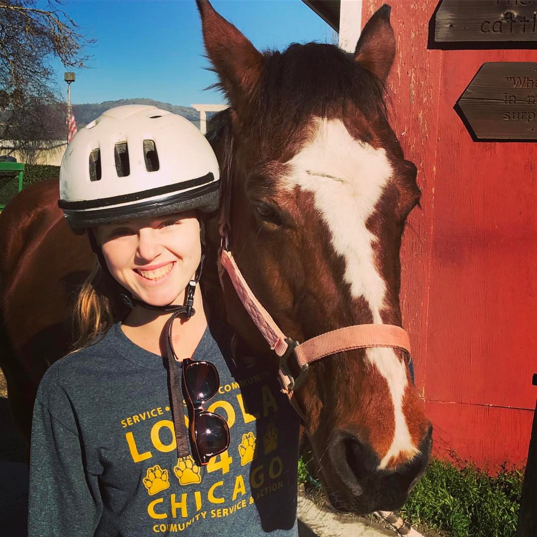 Sophia and horse