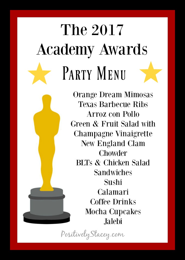 Oscars 2017 Best Picture Nominee Themed Party Menu Positively Stacey