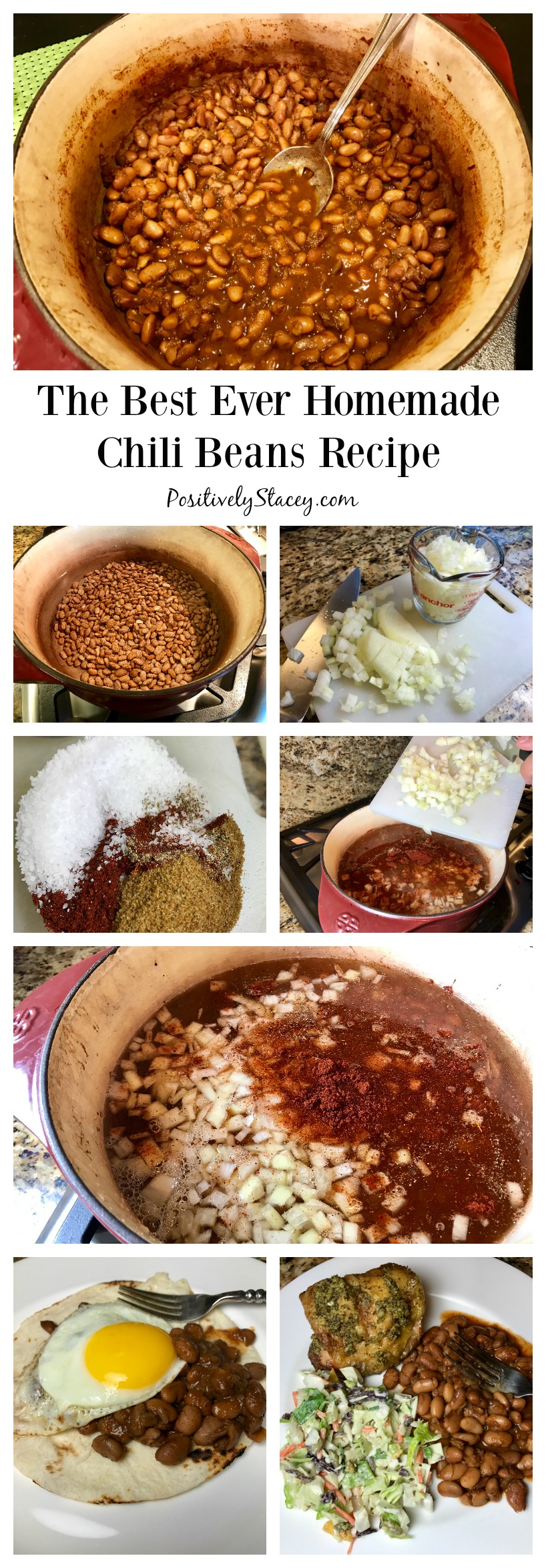 The Best Ever Homemade Chili Beans Recipe - Positively Stacey