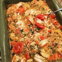 Mediterranean Shrimp Bake Recipe #SundaySupper