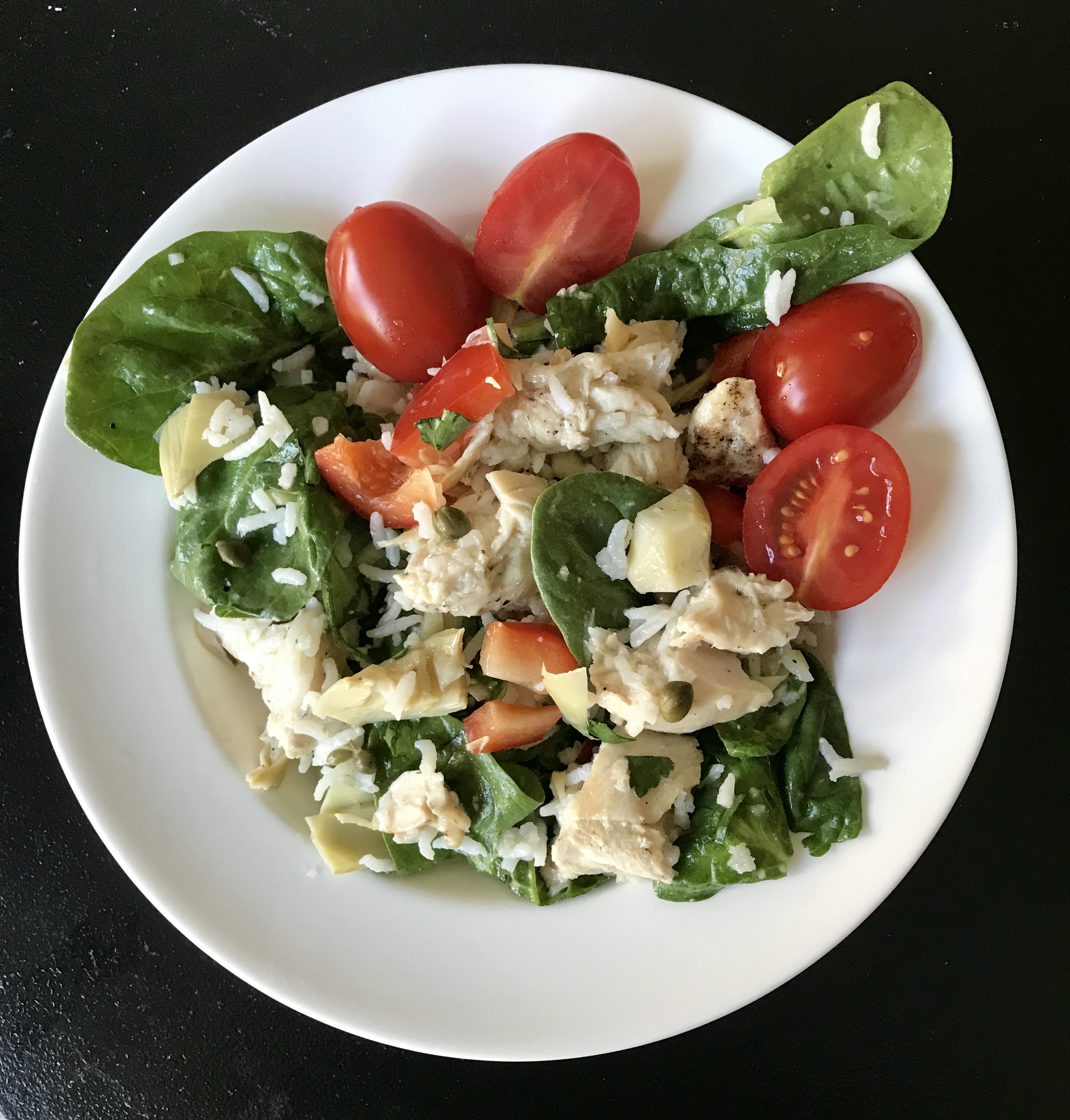 Greek Chicken, Rice, and Spinach Salad Freestyle Recipe