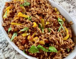 Sweet Chicken Italian Sausage and Pepper Pasta