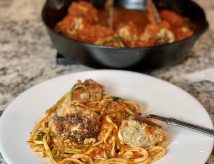 Turkey Meatballs with Marinara Zoodles