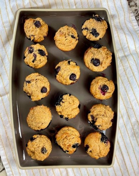 Healthier blueberry muffins