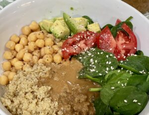 Super Fast Asian-Influenced Quinoa Bowl